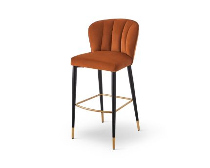 Maya Bar Stool (Crib 5) - Megan Oxide & Brushed Brass
