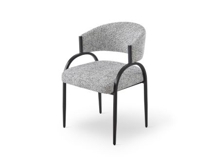 Pavilion Dining Chair (Crib 5) - Talbot Freckle & Matt Black