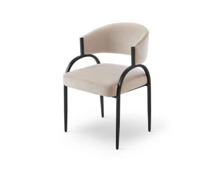 Pavilion Dining Chair (Crib 5) - Megan Pebble & Matt Black