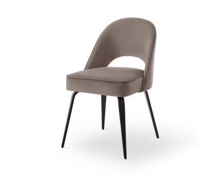 Yves Dining Chair (Crib 5) Set of 2 - Megan Mink & Matt Black