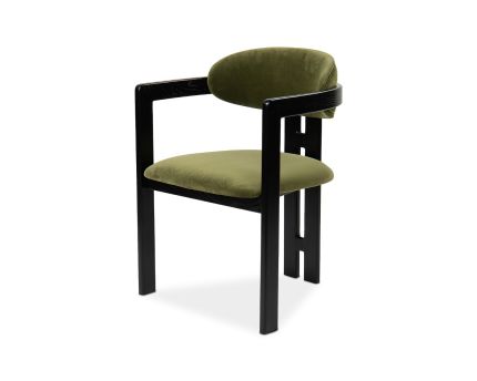 Neo Dining Chair (Crib 5) - Kaster II Olive & Matt Black