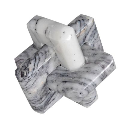 marble paperweight in interlocking links