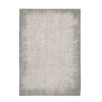 Light grey metallic highlighted flat weave rug