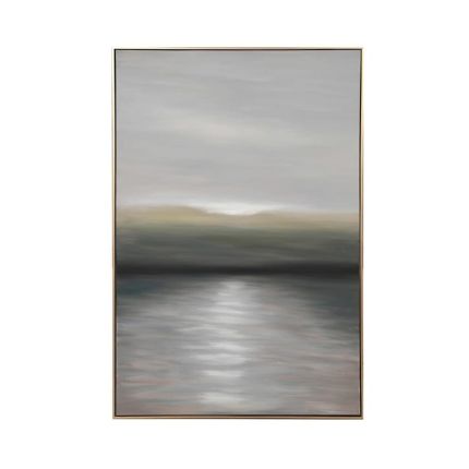 Dusk hand painted canvas with golden edge