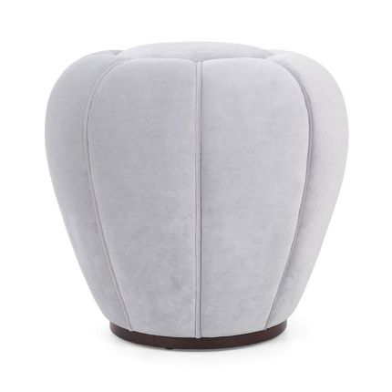 Ex-Display Roma Pouffe - Grey Velvet