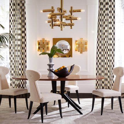 Jonathan Adler Trocadero Dining Table - Mahogany