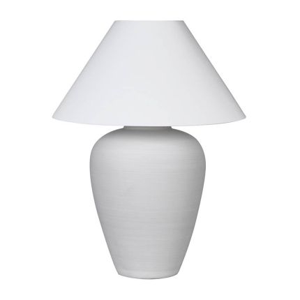 simple and elegant faraway lamp crafted from ceramic and linen