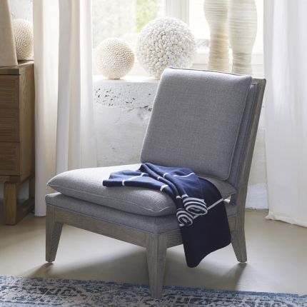 Contemporary style ash grey armchair