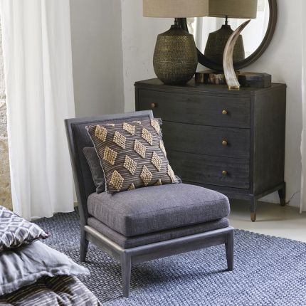Luxury, contemporary style, ash, woven armchair