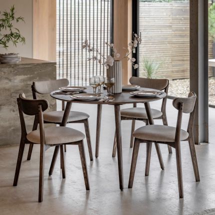 Deauville Round Dining Table - Smoked