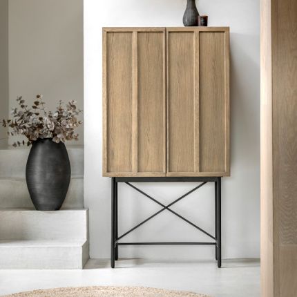Fira Panelled Cocktail Cabinet