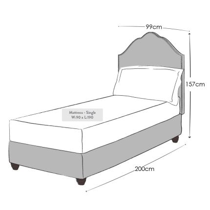 Grange Upholstered Single Bed
