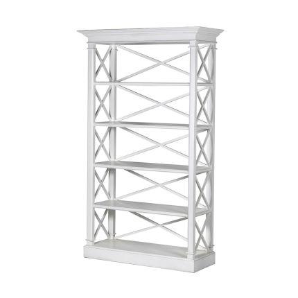 Contemporary white wooden display cabinet