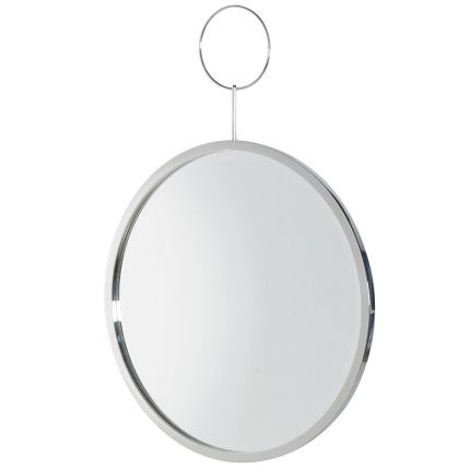 Hailie Silver Round Wall Mirror