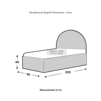 Half Moon Single Bed