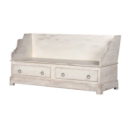 French antique white wooden daybed