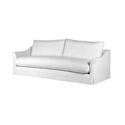 An elegant four-seater sofa in white