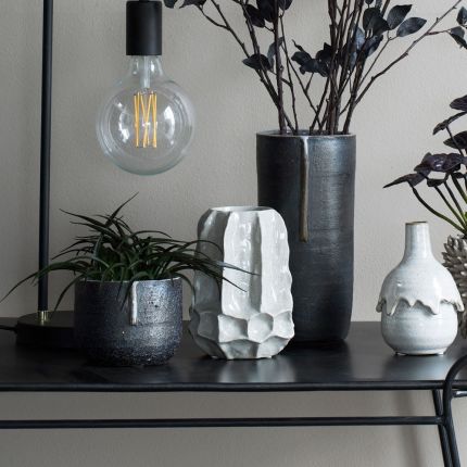 Contemporary cashmere tone ceramic vase