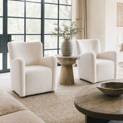 Hidcote Accent Chair in Faux Wool