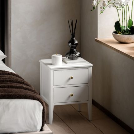Scenia Bedside Table - White