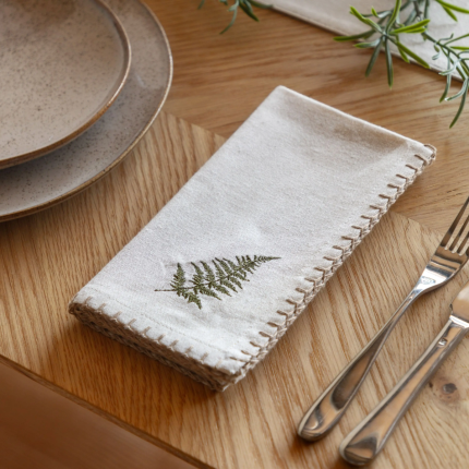 Fern Leaf Napkins - Set of 4