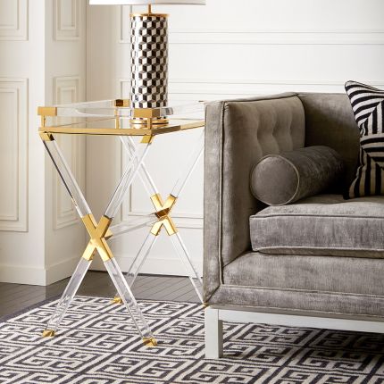 Jonathan Adler Jacques Tray Table - Brass