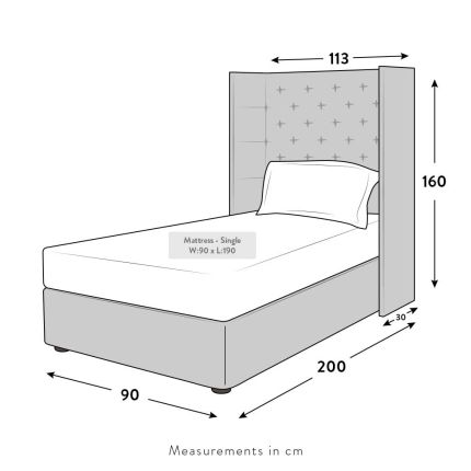Laurent Upholstered Single Bed