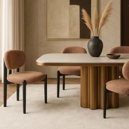 Lithos Dining Chair - Dexter Sparkle Rust