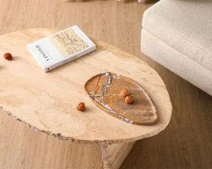 Miso Stone Marble Dish – Coffee