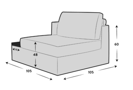 Single Seat With Table - Left Hand Facing