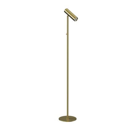 Sleek brass floor lamp