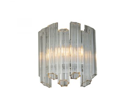 Quartz Wall Light - Polished Nickel