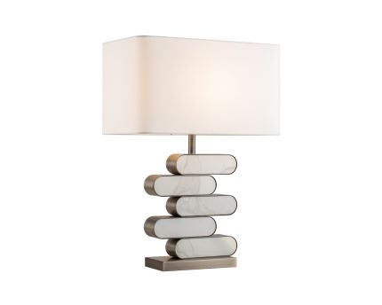 Twist Table Lamp - Bronze/Faux White Marble