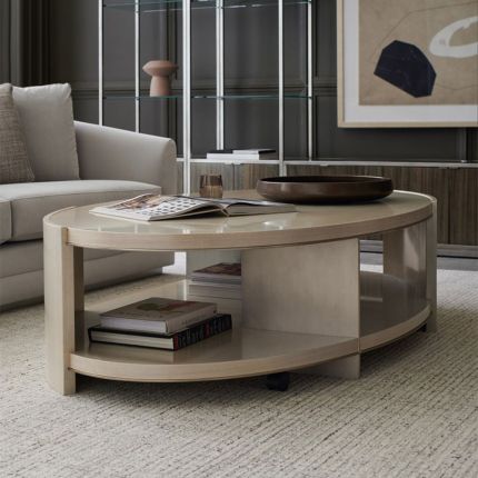 Elegant and sophisticated oval shaped coffee table