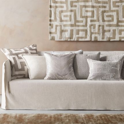 Contemporary marble print squared cushion