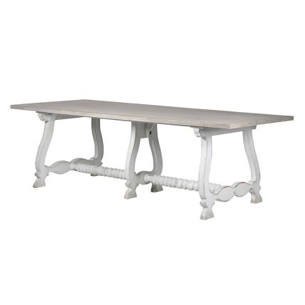 French-style white wash dining table 