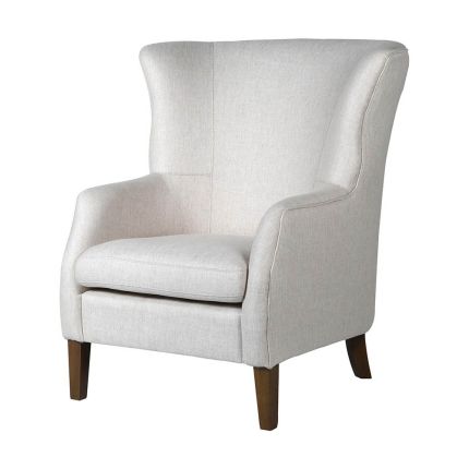 Lovely cream armchair crafted from linen and birch