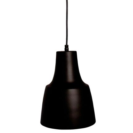 Dome Deco Brushed Aluminium Pendant - Black - S