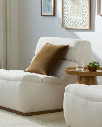 Cotton Velvet Cushion - Bronze