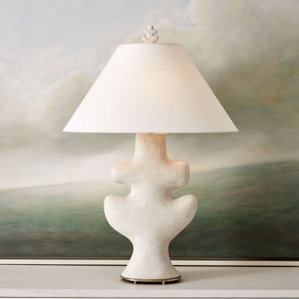 Frosted Leaf Table Lamp