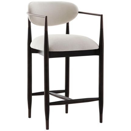Soho Counter Stool - Walnut & Bronze