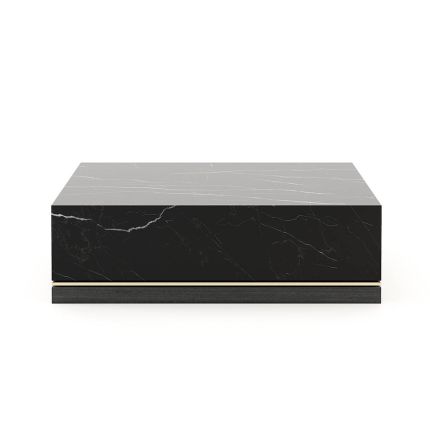 A luxurious marble coffee table made from eucalyptus wood
