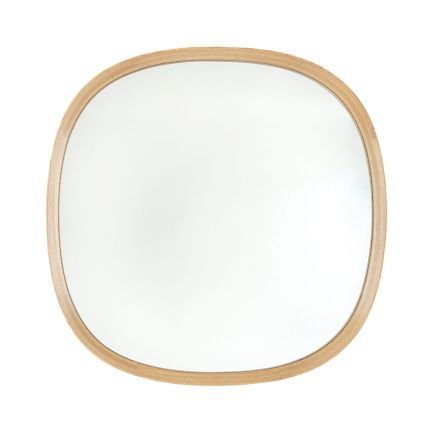 large Scandinavian natural oak mirror 