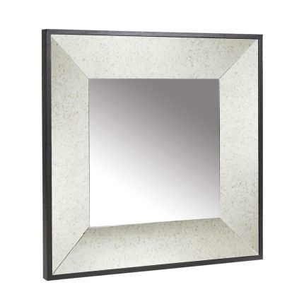 Contemporary antique mirror with black frame