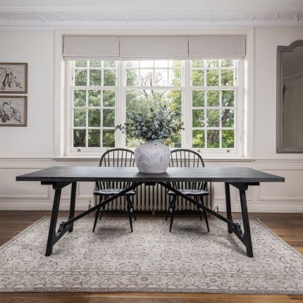 Gorgeous distressed black dining table