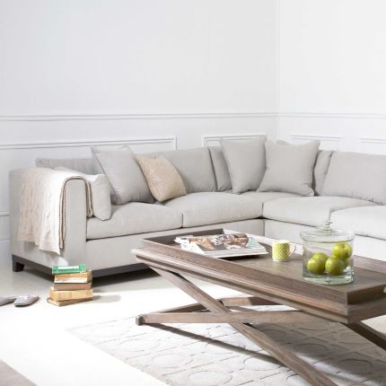 Modern chic style luxury corner sofa with luxury rectangular cushions