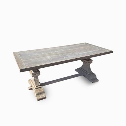 Charming, country-style New Grey dining table - STOCK IMAGE