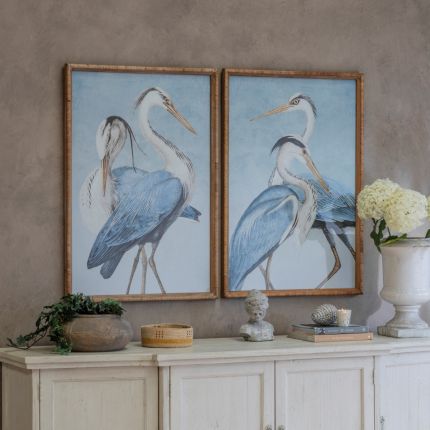 Moreton Set of 2 Heron Framed Prints