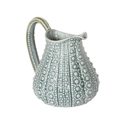 A grey urchin patterned porcelain jug