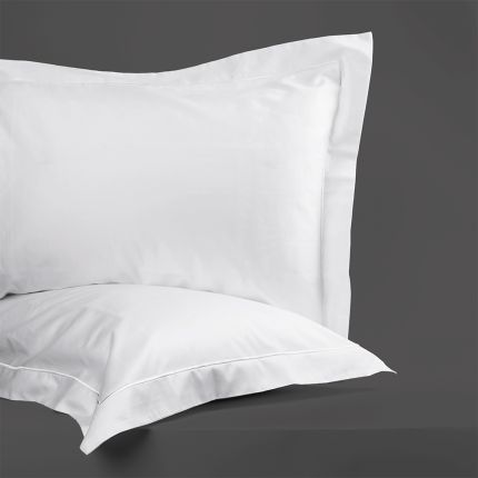 Luxury hotel silk 600tc white oxford pillowcases